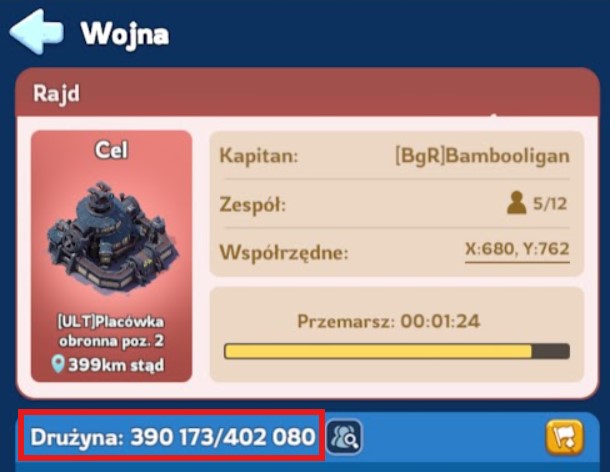 pojemność rajdu whiteout survival
